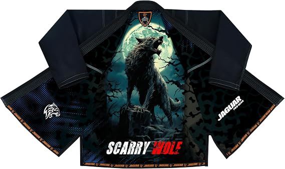Scarry Wolf Inner Sublimated Pro Brazilian Jiu Jitsu BJJ Kimono Gi Uniform Unisex - Belt Included