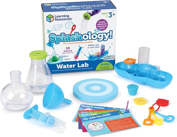Learning Resources Splashology Water Lab, Ages 3+, STEM Bath Toy and Water Play Science Kit with 7 Experiments for Kids