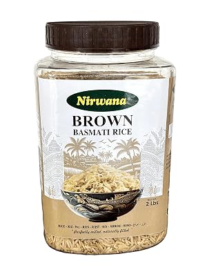 Premium Basmati Rice Aromatic Long-Grain, Perfect for Pilaf & More Ideal for Cooker, Microwave, Instant Meals Brown Rice 2lb