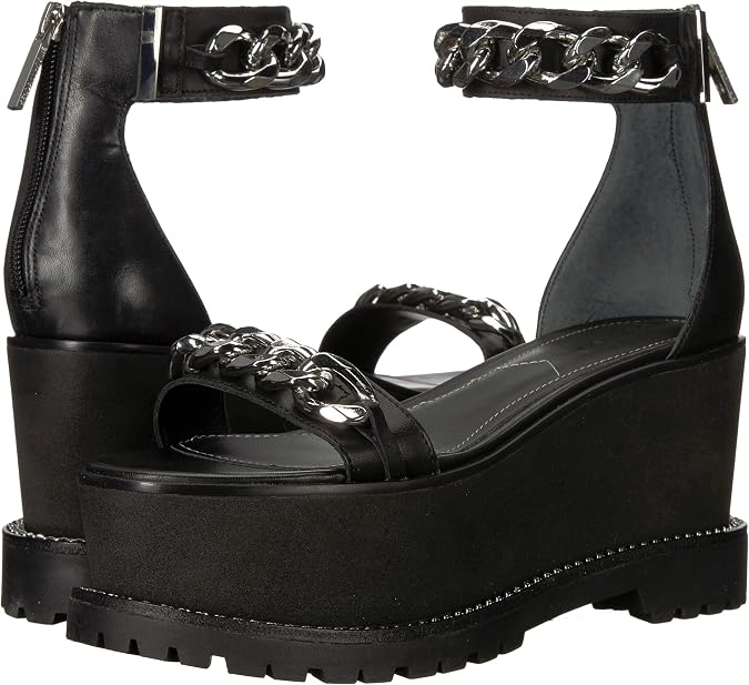 KENDALL + KYLIE Women's CASS Platform Sandal Black Size 7.5