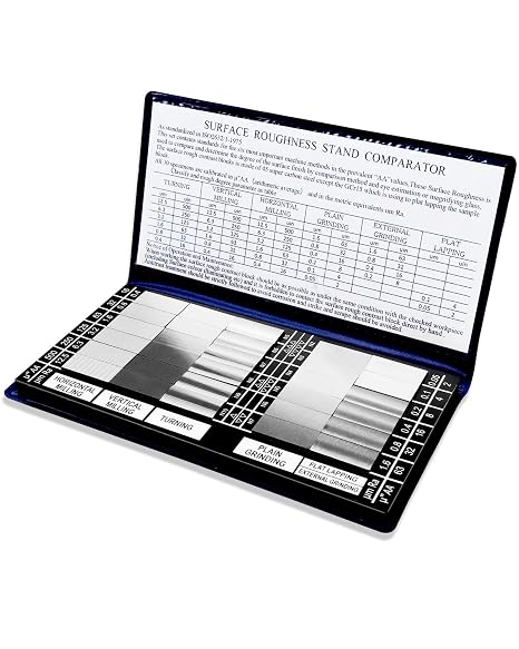 30 Specimens Surface Roughness Comparator Composite Pocket Set Gauge | Ra0.05-12.5mm Microfinish Comparator, Surface Finish Comparator Set for Lathe Machinery Manufacturing Teaching