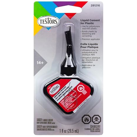 Testors 281216 Liquid Cement for Plastic, 1 Fl Oz