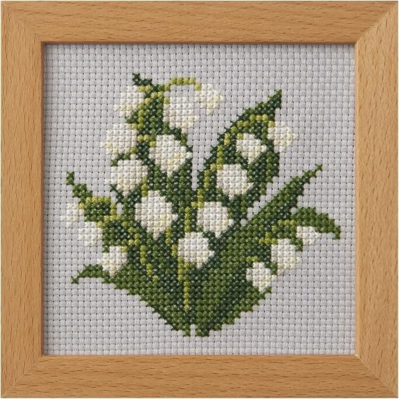 LECIEN 852 Small Flower Frame, Cross Stitching, Lily Embroidery Kit