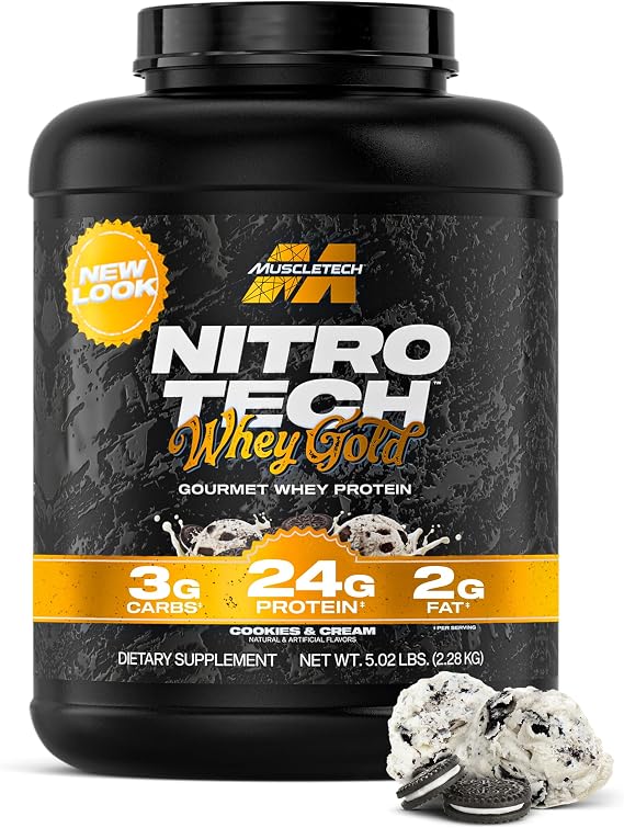 MuscleTech Whey Protein Powder (Cookies and Cream, 5LB), 24g Protein