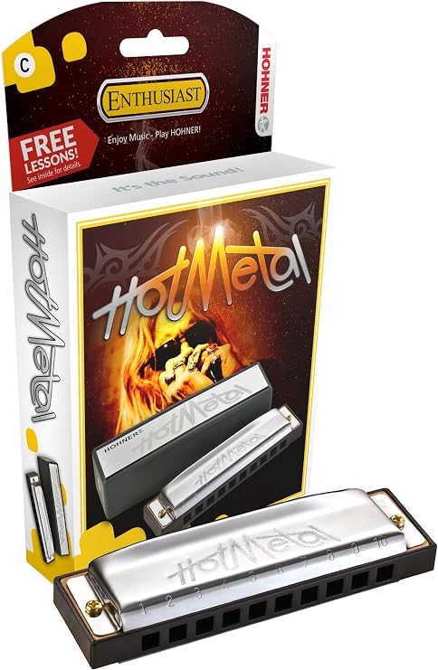 Hohner Hot Metal Harmonica; Key of A (572BX-A)
