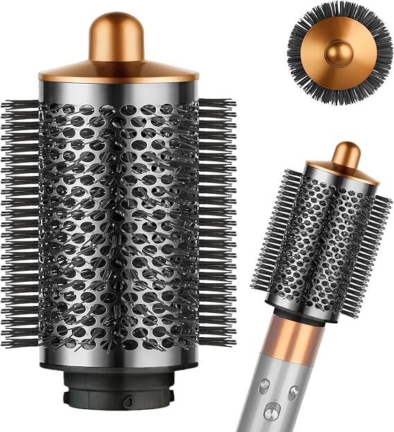 Large Round Volumizing Brush for Dyson Airwrap HS01 HS05 HS08 | 3.2in with fiber bristles, oval round brush attachment to Creates salon blowouts, fuller volume smooth for long, thick hair