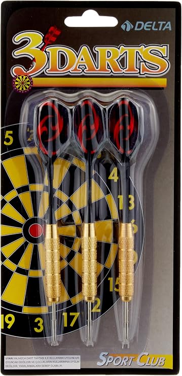 Delta Dart Arrow (3’ Set) - Steel End + Brass Body + Colorful Wing - Dart Arrow Set, 24 GR
