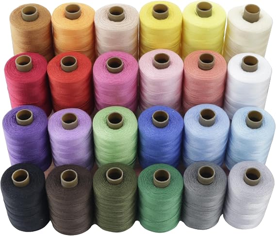 BDS-HOME 24 Colors Sewing Thread Kits, Polyester Thread 1000 Yards per Spool, All-Purpose for Hand and Machine Sewing, Embroidery