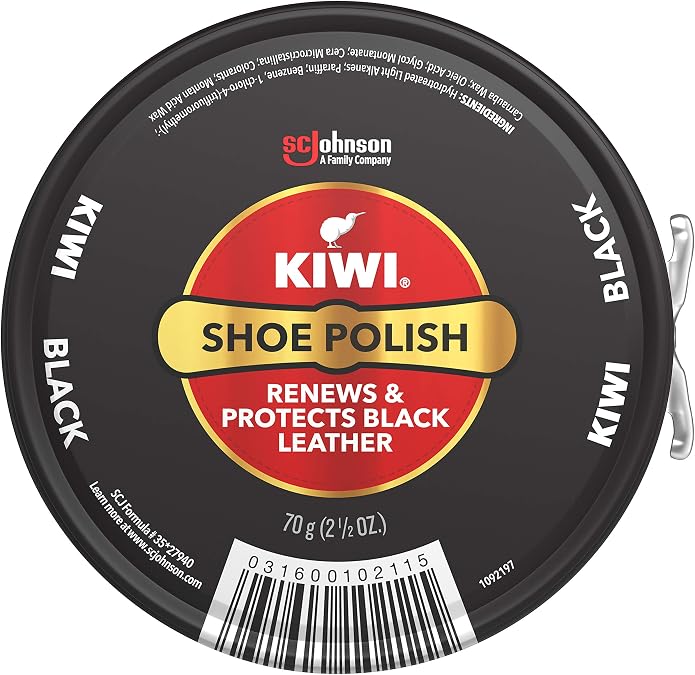 KIWI Shoe polish, black, 1.12 oz (pack of 3)