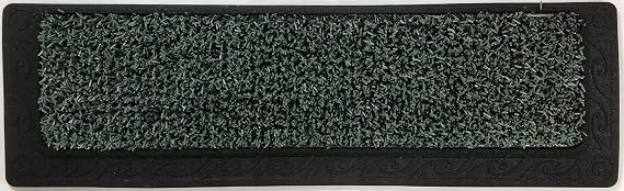 Clean Machine 10376924 Filigree Dirt Trapper Stair Treads, 8.5" x 29.5", Evergreen, 2 Pack