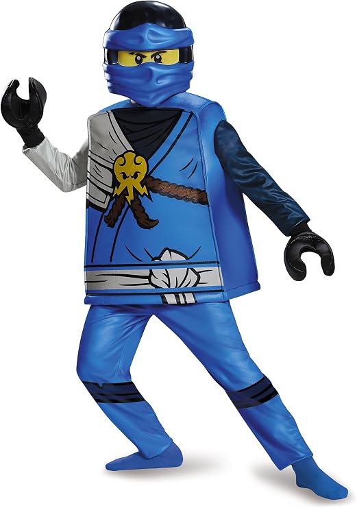 Jay Deluxe Ninjago LEGO Costume, Large/10-12