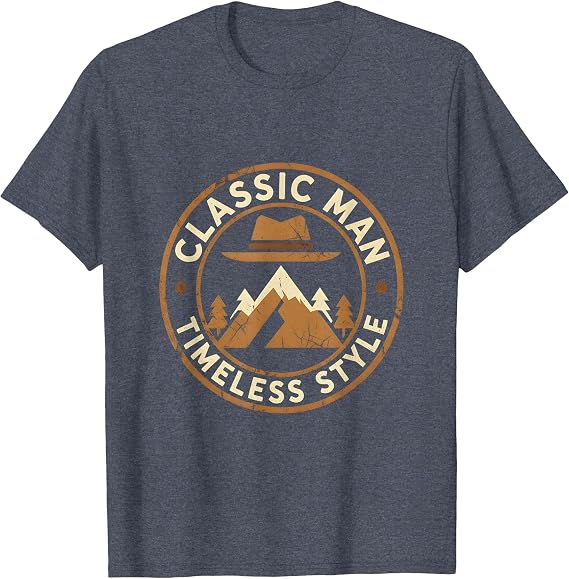 Classic Man Timeless Style Retro Gentleman Design T-Shirt