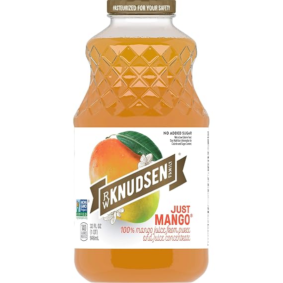 R.W. Knudsen Organic Just Mango Juice, USDA Organic, 32 Fluid Ounce (Pack of 6)