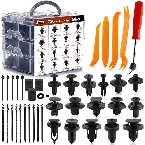 800PCS Car Retainer Clips Auto Body Push Fasteners Plastic Push Pins Rivets