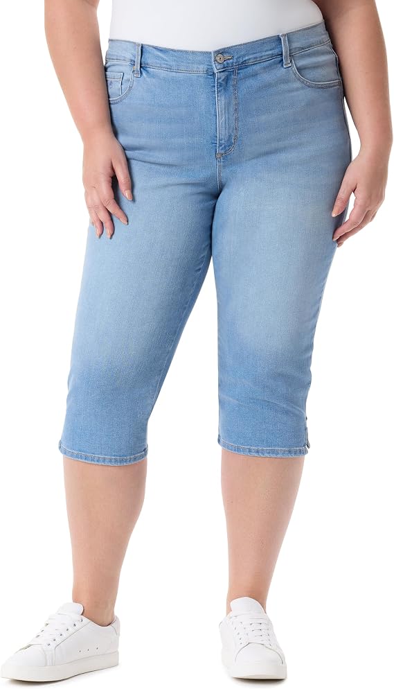 Gloria Vanderbilt Womens Amanda Capri with High Rise Straight Standard