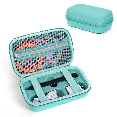 Hard Case Compatible with MYNT3D Super/Professional Printing 3D Pen, Portable Art Activity Set Carrier Case for Printing Strands and Accessories,Turquoise
