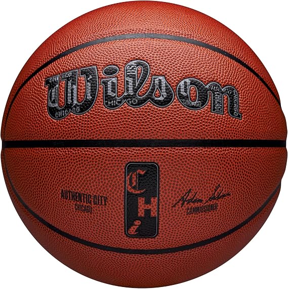 Wilson NBA Authentic Indoor/Outdoor City Basketball, 7, Brown