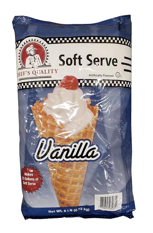 Chef's Quality Soft Serve Mixbag, Vanilla Ice Cream Mix, 6 Lb