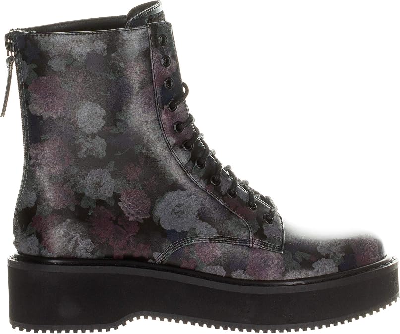 KENDALL + KYLIE Women's HUNT Combat Boot BLACK FLORAL Size 6.5