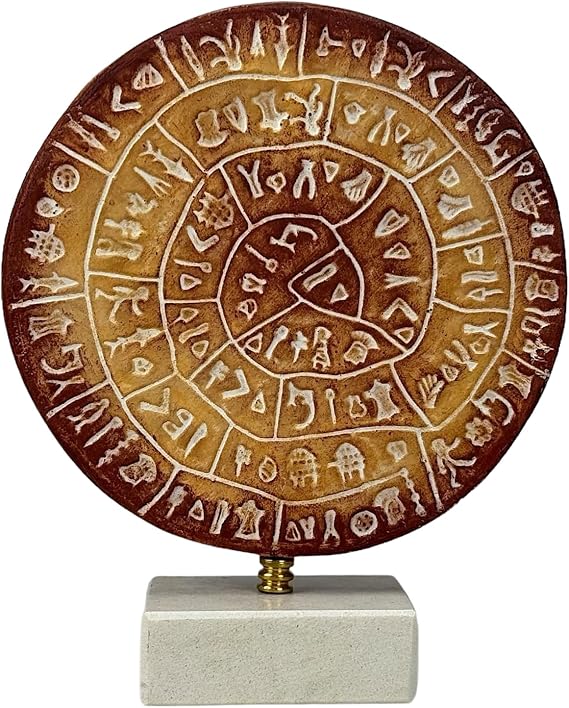 greekartshop Phaistos Disk Museum Replica Minoan Palace 1700B.C. the First Movable Type