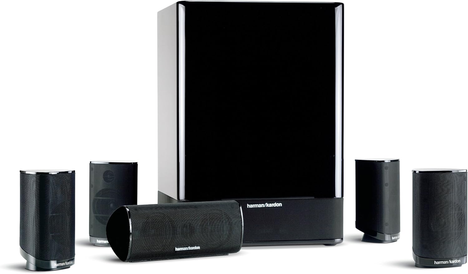 Harman Kardon HKTS-15 5.1 High-Performance, 6-Piece Home Theater Speaker System Black Gloss Discontinued by Manufacturer