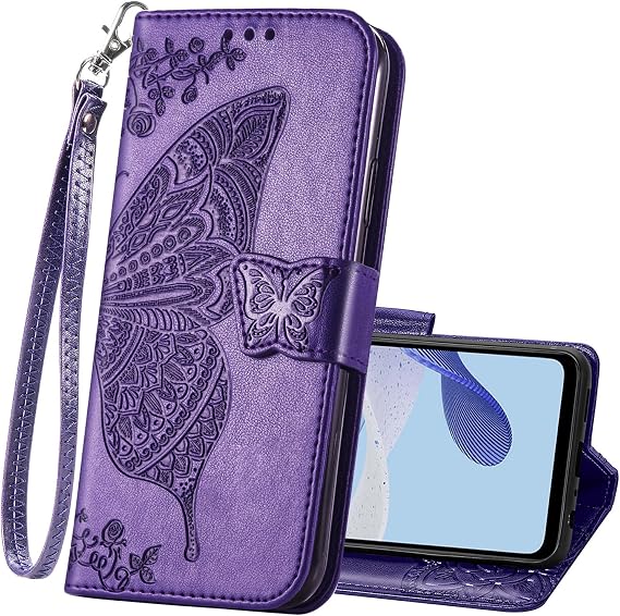 Wallet Case for Motorola Moto G 5G 2024 with Card Holder Purple