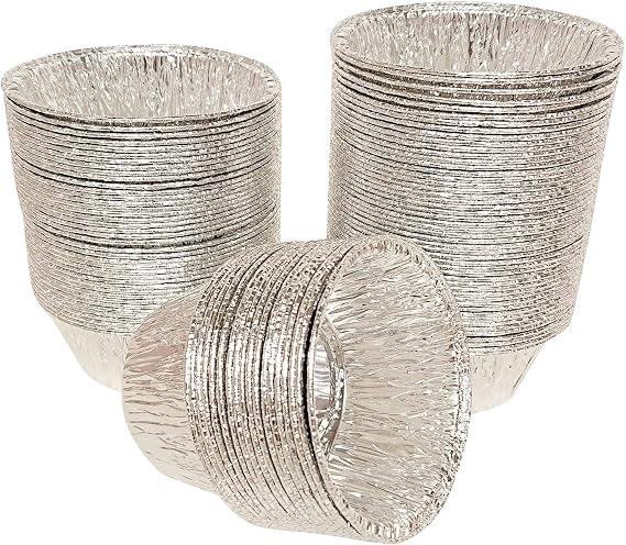 2 Oz Aluminum Foil Baking Cups for Baking Roasting Cake Egg Tart 100Pcs