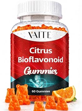 VAITE Citrus Bioflavonoid Complex Supplement 1000mg Antioxidant Properties, Citrus-Derived Bioflavonoids, Sugar-Free Chewable Formula, Non-GMO, Gluten-Free, Soy-Free, Daily Use, 60 Gummies