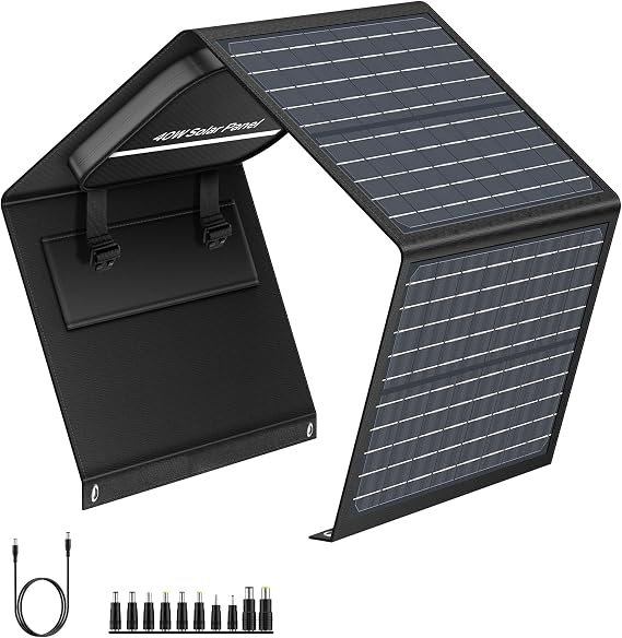 40W Foldable Solar Panel for iPhone, iPad, Laptop