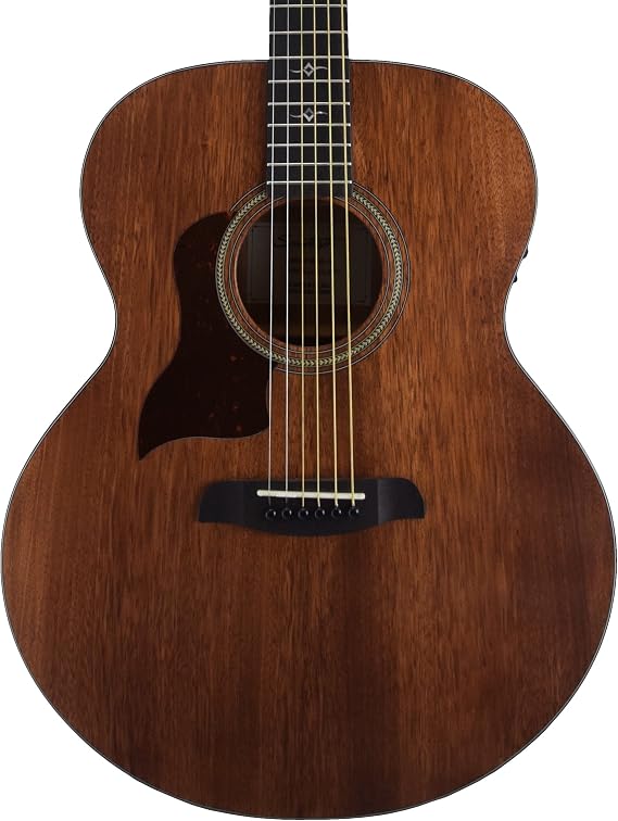 Sawtooth Mahogany Series Left-Handed Solid Mahogany Top Acoustic-Electric Jumbo Guitar