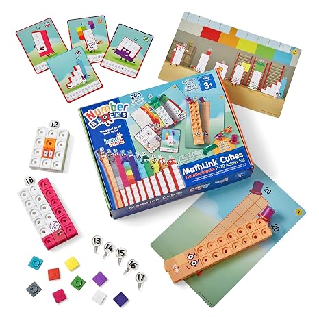 Numberblocks MathLink Cubes Numberblocks 11-20 Cubes 155-Piece Activity Set Math Toy Genuine 94477