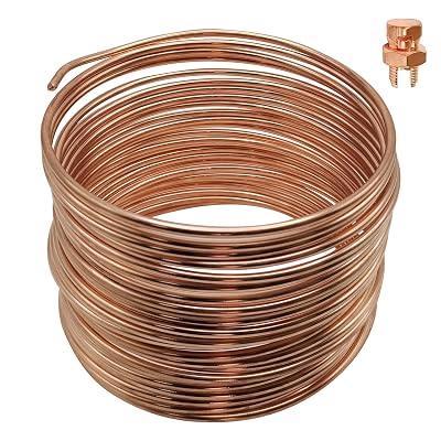 Soft ANNEALED Ground Wire Copper Bonded Grounding Conductor 4 AWG 50 FEET Copper Clad Steel Cables Electronic Wire Cable Electrics DIY 4 AWG 50 FEET, Copper Bonded