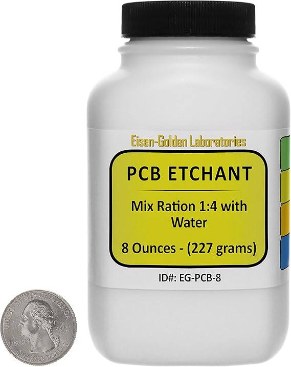 Printed Circuit Board Etchant [PCB] Dry Powder 8 Oz in a Space-Saver Bottle