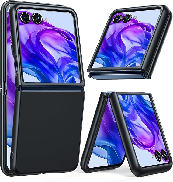 FNTCASE for Motorola Razr Plus 2025 / Razr Plus 2024 Case, Black | Translucent Matte, Military Grade Drop Protection, Shockproof Protective, for Moto Razr Plus 2025/2024 Phone Cover