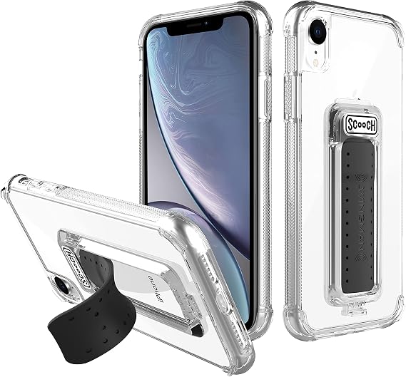 Scooch Wingman Kickstand Case for iPhone XR Case [10 ft Drop Protection] [Two-Way Stand] Protective Phone Cover, Compatible with Magnetic Car Mounts, Works with Wireless Charging (Quick Release)