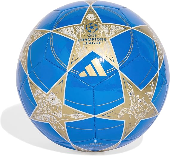 adidas Unisex-Adult UEFA Champions League Club Soccer Ball, White/Pantone/Matte Gold, 3