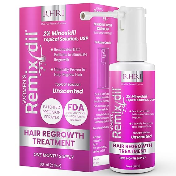 2% Minoxidil for Women Hair Regrowth Spray for Follicle Reactivation 60ml