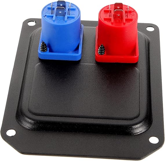 Double Hole Audio Speaker Mount Panel Durable Chassis for Professional Lightweight and Portable Design for Home and Car Speakers Black