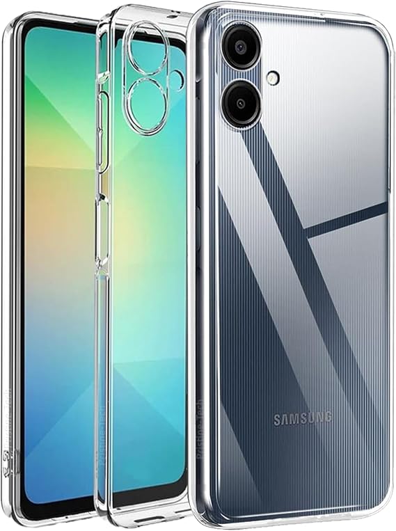 Clear Case For Samsung Galaxy A06 Case Non-Yellowing Shockproof Silicone Gel TPU Case Ultra Thin Soft Cover for Samsung Galaxy A06 Phone Cover Transparent