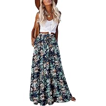 CHICZONE Maxi Skirt for Women High Waist Boho Western Long Skirts Festival Outfits Clothing with Pockets