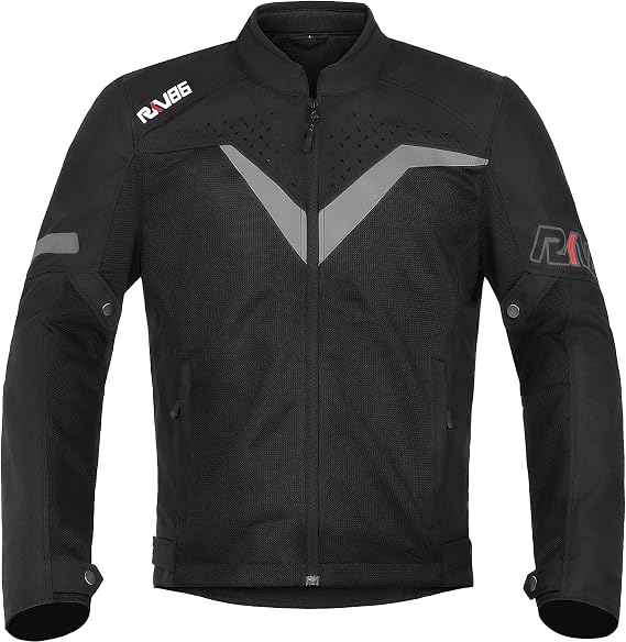 Motorcycle Jacket for Men with CE Armored Mesh Riding Jacket Breathable Motorbike Hi-viz Adventure Jacket Black 2XL