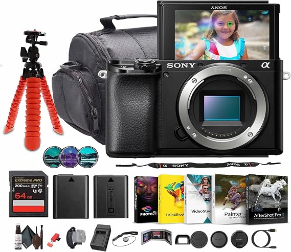 Sony a6100 Mirrorless Camera 24.2MP & Camera Bag & Battery Bundle