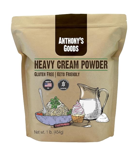 Anthony's Heavy Cream Powder, 1 lb, Gluten Free, Non-GMO, Keto Friendly, Product of USA