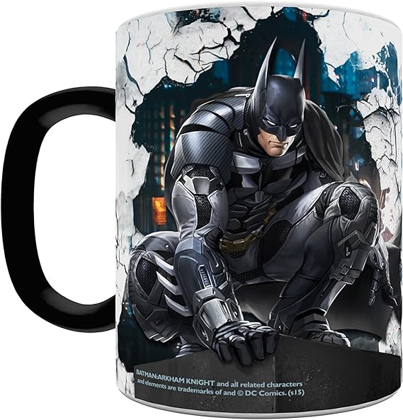 Morphing Mugs Batman Arkham Knight (Batman) Ceramic Mug, Black, 325ml | Heat changing ceramic mug | Hidden design reveal | Home, office or travel use