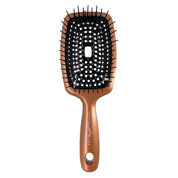 Phillips Brush Flexx Vented Cushion Detangling Hair Brush, 10 Inches | Flexible Nylon Bristles Gently Detangle All Hair Types for Smooth Wet or Dry Brushing With Lasting Comfort