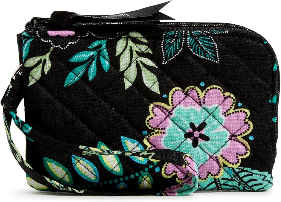 Vera Bradley Women's Cotton Double Zip Id Case Wallet with RFID Protection, One Size