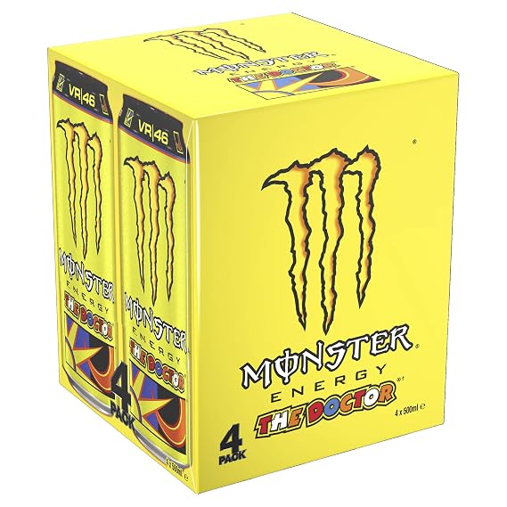 Monster Energy The Doctor VR46 Energy Drink, Citrus Flavour, 500ml Cans 24 pack