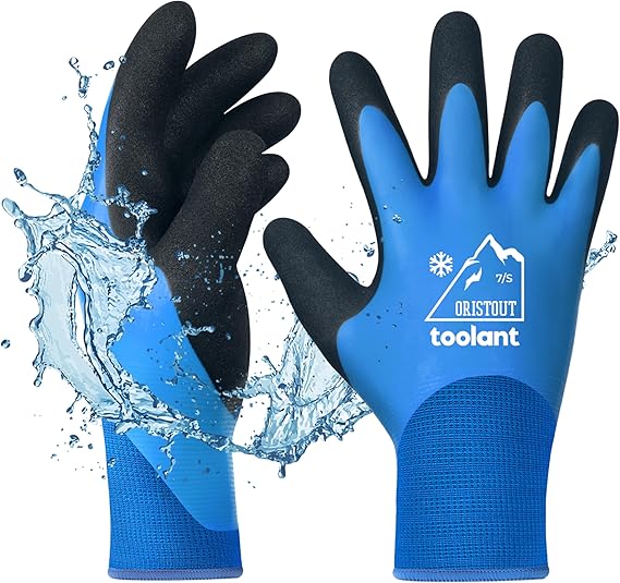OriStout Waterproof Winter Work Gloves for Men and Women | Thermal Insulated, Waterproof, Touchscreen, Super Grip, for Working in Freezer, Cold Storage, Fishing, Construction