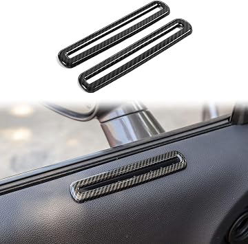 Voodonala for Challenger Door AC Outlet Vent Ventilation Grille Embellishment Cover Trim for 2015-2026+ Dodge Interior Challenger ABS Carbon Fiber