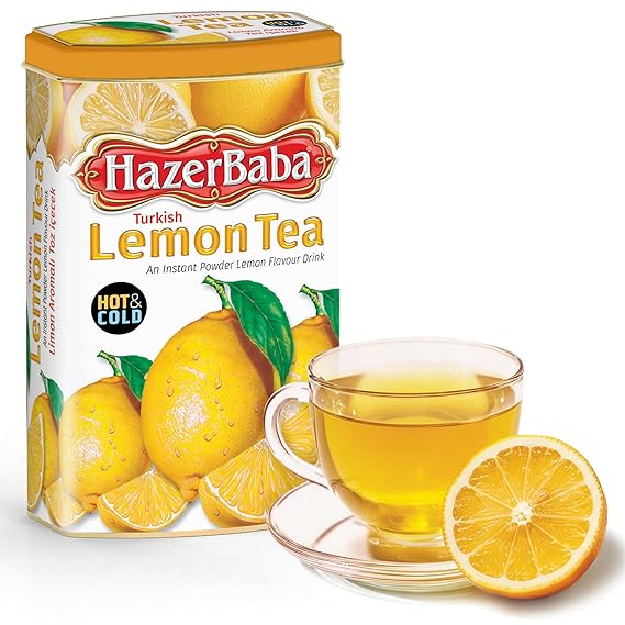 HazerBaba Turkish Lemon Tea Powder Instant Drink, 8.8 oz(Pack of 1)